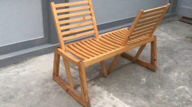 Woodworking Idea // How To Make Outdoor Double Bench Is Extremely Unique - DIY!