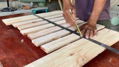 Creative And Practical Woodworking Design // DIY Modern Outdoor Folding Table From Cheap Pallet
