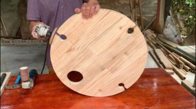 Simple But Extremely Useful Woodworking Ideas.Make A Collapsible Wine Table // Portable Picnic Table