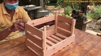Great DIY Woodworking Idea That You Should Check Out // Super Compact And Convenient Pallet Crates.