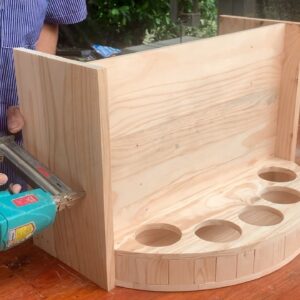A Masterpiece Made From Beautiful Pallet Wood  How To Make A Wine Shelf Combined With A Bookshelf