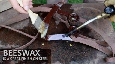 Beeswax Finish on Steel - Magnetic Sculpture Base