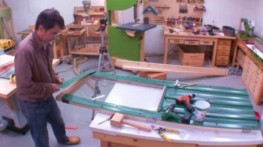 Cladding a door with sheet metal roofing
