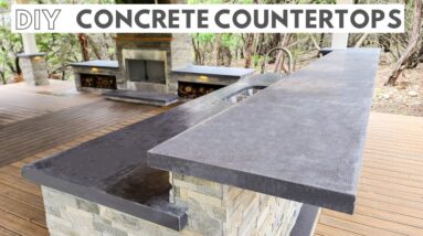 Concrete Countertops! How to Pour In Place | Outdoor Kitchen Part 6
