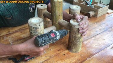 DIY Easy Rustic Bamboo Outdoor Coffee Table // Bamboo Art, Woodworking