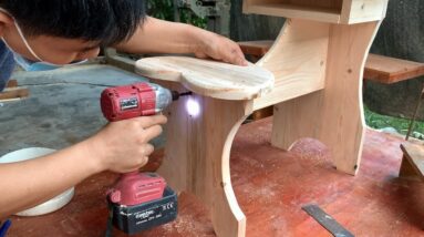 The Best Way To Reuse Wood // Super Cute Kids Study Corner Design Ideas -  DIY!