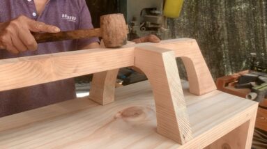 DIY Garden Furniture Woodworking Ideas // Coffee Table Combined With Beautiful Unique Bonsai