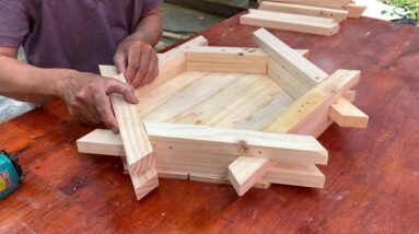 With Your Creativity Never Throw Away Scrap Wood // Make Your Own Simple But Beautiful Flower Pot