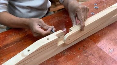 Woodworking Projects That You Can Easily Do // How To Make A Folding Chair From Pallet Wood - DIY!