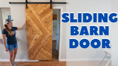 How To Build A Barn Door in One Day!! | DIY Sliding Door