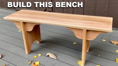 How to Build a Wooden Bench - Shaker Bench Reproduction