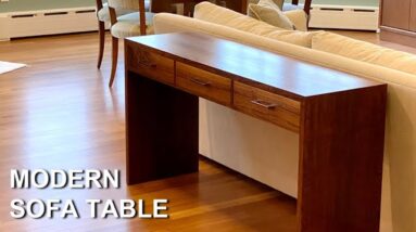 How to build This Modern Sofa Table - Start to Finish
