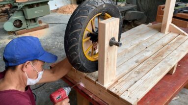 Super Creative Woodworking Ideas From Wooden Pallets // Easy And Cost-effective DIY Manual Treadmill