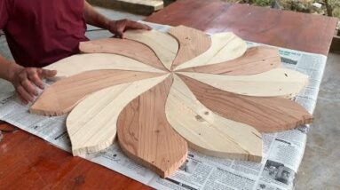 Handcrafted Woodworking Ideas With Fine Lines // A Beautiful Table That Attracts All Eyes - DIY!