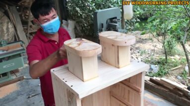 Robot inspired Woodworking Plan // The Most Unique Idea For A Wonderful Beautiful Cabinet. How To...