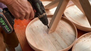 Inspiring Woodworking Gives A New Space // How To Make A Chic Unique Table In A Modern Style - DIY!