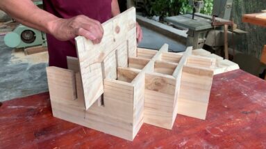Awesome DIY Pallet Wood Project // How To Make A Beautiful Modern Style Wall Wine Shelf