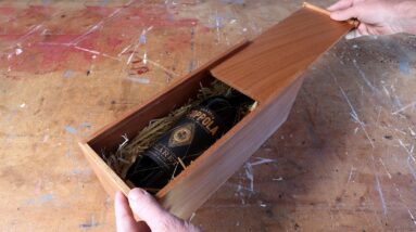 Mahogany Wine Bottle Gift Box #shorts