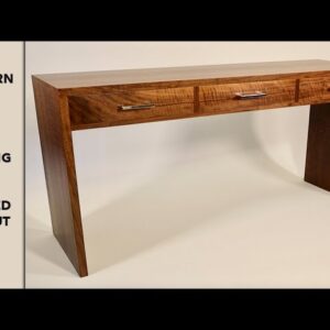 Make a Modern Walnut Sofa Table / Writing Desk