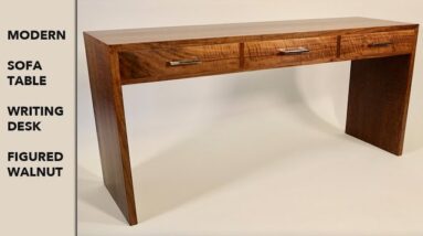 Make a Modern Walnut Sofa Table / Writing Desk