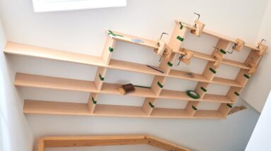 Making Shelves in a Stairway, going down
