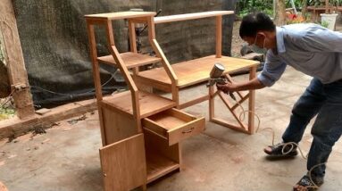 DIY Woodworking Ideas From Cheap Wood // How To Build Your Own Modern Home Desk