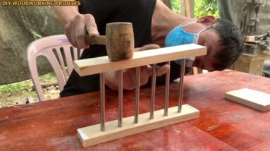 Amazingly Clever Woodworking Design // How To Make A Folding And Easy To Move Ironing Board