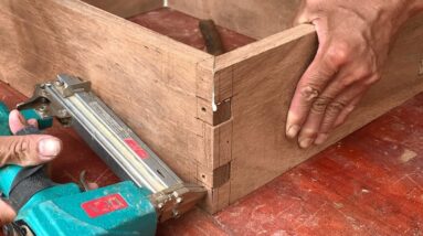 A Carpenter's Masterful Woodworking // How To Make A Trendy Large Wooden Jewelry Box