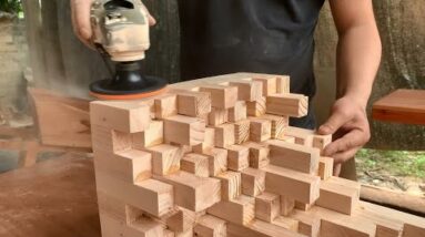 Extraordinary Unique Woodworking Design Ideas // How to Make Pixelated End Table DIY