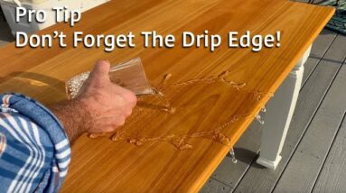 Table Top Quick Tip - Ad a Drip Edge to Outdoor Table Tops