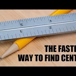 The fastest way to find the center of a board. Woodworking tip. #shorts