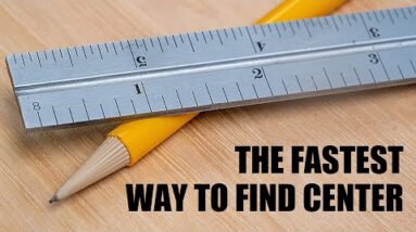 The fastest way to find the center of a board. Woodworking tip. #shorts