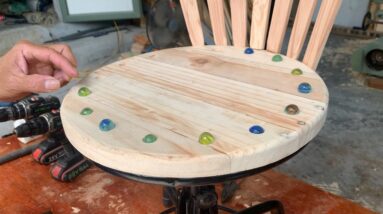 Amazing Woodworking Recycling Ideas // Process To Restore A Broken Chair Picked Up In A Landfill