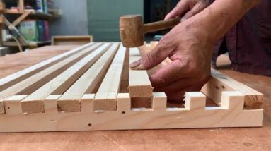 Amazing Design And Craftsmanship // Easy Way To Make Storage Shelves From Recycled Wood