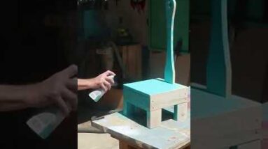 a blue step stool