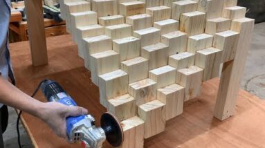 DIY Woodworking // A Unique Coffee Table That Attracts All Eyes With Its Monolithic Structure