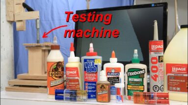 Which glue is strongest?  Testing with my computerized tester.
