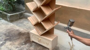 Creative DIY Wooden Furniture Ideas At Home // How To Make A Simple And Easy Vertical Bookcase