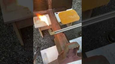 Beeswax Burned into Iron or Steel is a great finish #shorts