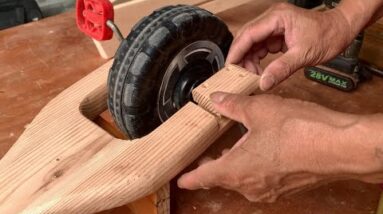 See How He Reuses Scrap Wheels And Old Wood // How To Make A Tricycle For Kids