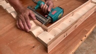 Easy Woodworking For Beginners / How To Make Your Own Stylish Modern Mirror Stand