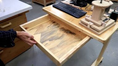 Drawer for a table, making wooden slides glide well