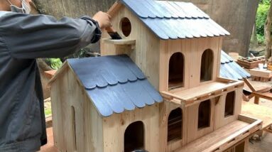 Useful Weekend Woodworking Plan // How To Build A Gorgeous Birdhouse Easily