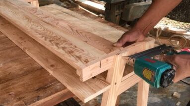 Easy DIY Woodworking Project From Old Pallets // How To Build A Beautiful Modern Computer Desk