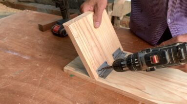Inspiring Creative Woodworking Design // Foldable Bookshelf Without Disassembling Or Tools