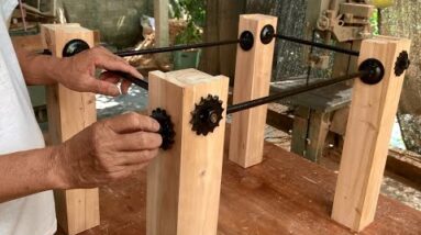 The Perfect Combination Of Wood And Recycled Materials // How To Make A Unique Outdoor Coffee Table