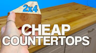 Cheap Countertop Made from Scrap 2x4's