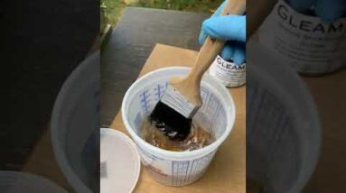Clean Brushes - Oil Based Paints & Finishes - Reuse Paint Thinner #shorts