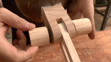 Woodworking Recycling Project // The Most Unique Coconut Lamp You've Definitely Never Seen