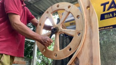 Coolest Decorative Woodworking Project // A Really Good Piece Of Bottle Holder Art